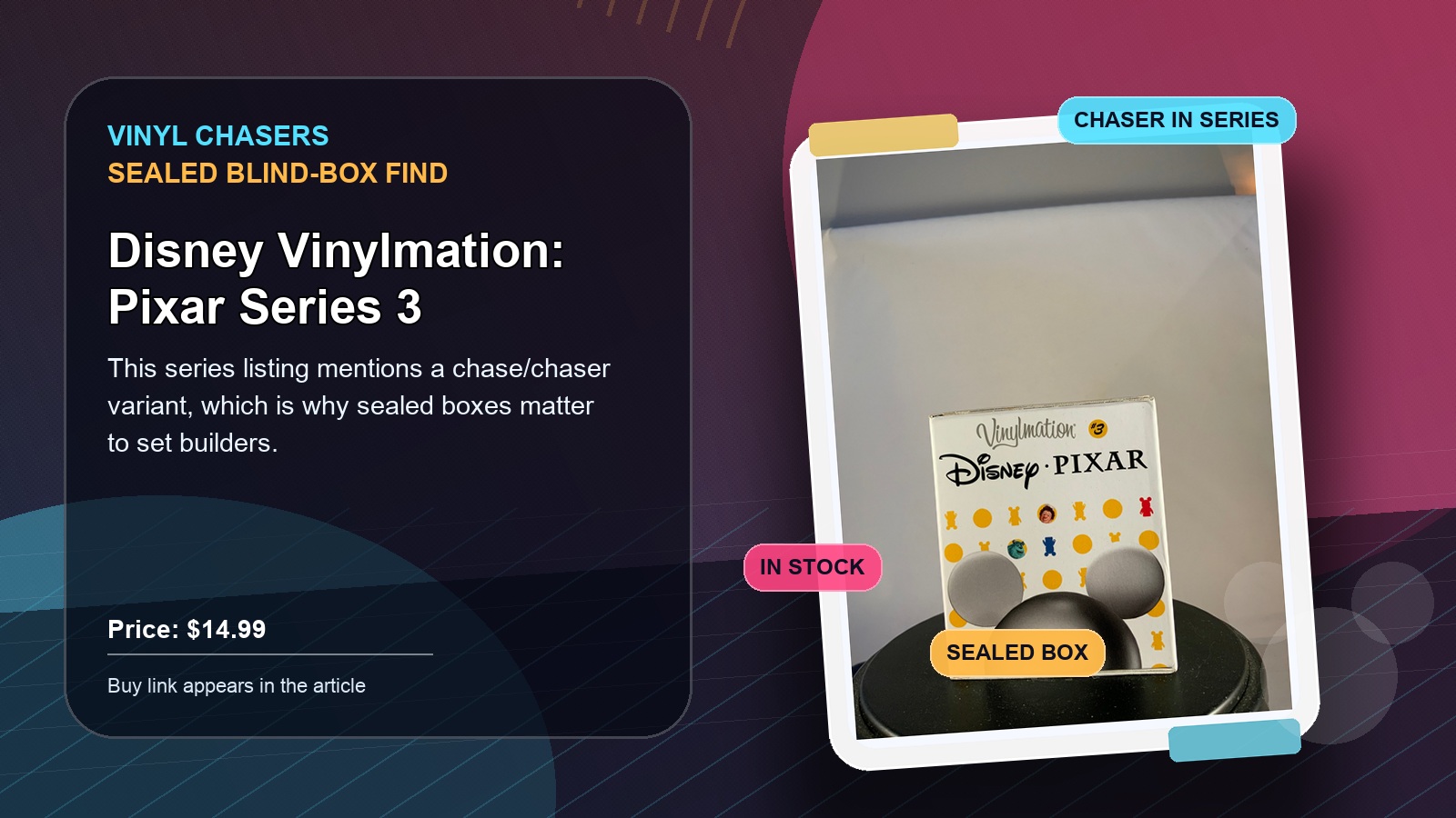 Disney Vinylmation: Pixar Series 3: The Rare Chaser Pull and Sealed-Box Collector Appeal
