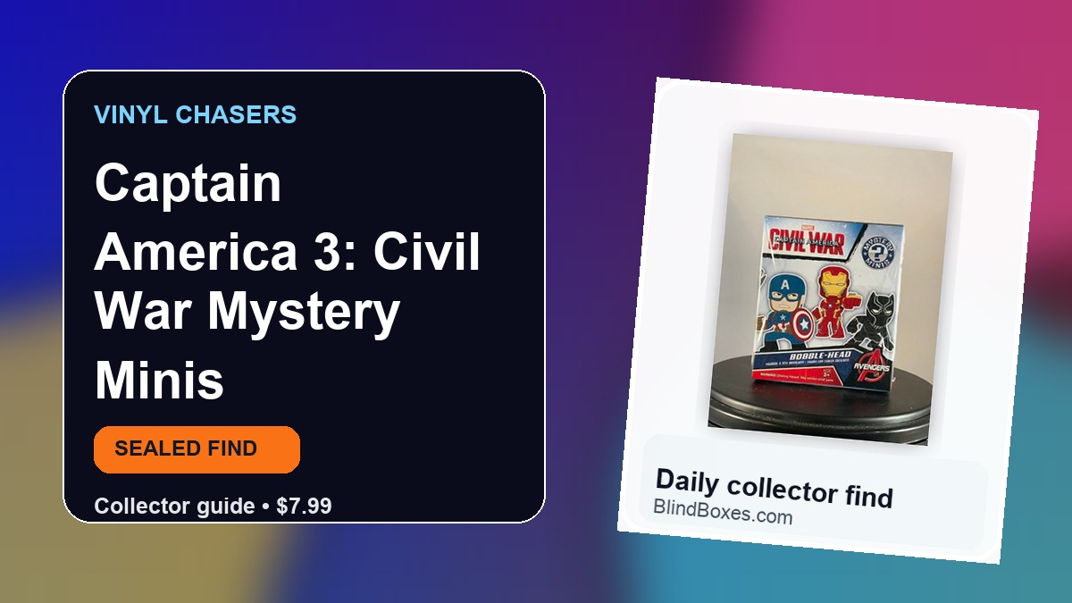 Collector guide artwork for Captain America 3: Civil War Mystery Minis
