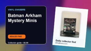 Collector guide artwork for Batman Arkham Mystery Minis