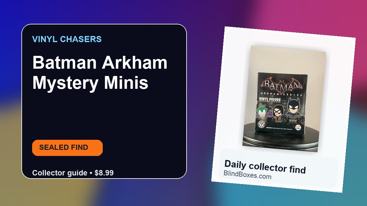 Collector guide artwork for Batman Arkham Mystery Minis