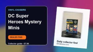 Collector guide artwork for DC Super Heroes Mystery Minis