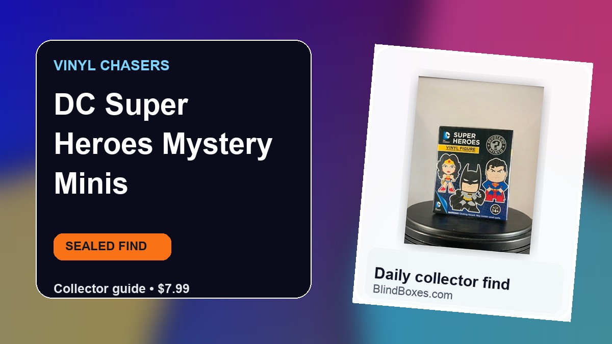 Collector guide artwork for DC Super Heroes Mystery Minis
