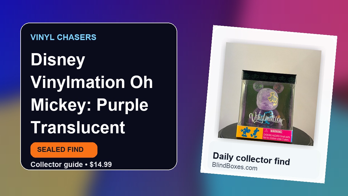Collector guide artwork for Disney Vinylmation Oh Mickey: Purple Translucent