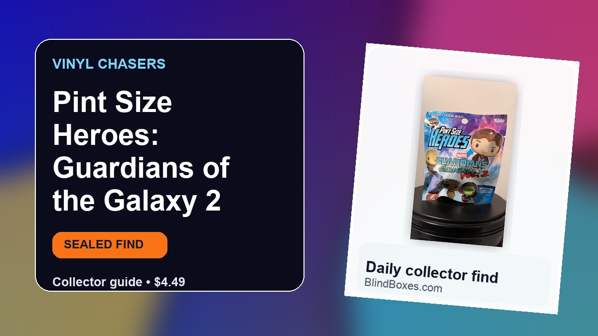 Collector guide artwork for Pint Size Heroes: Guardians of the Galaxy 2