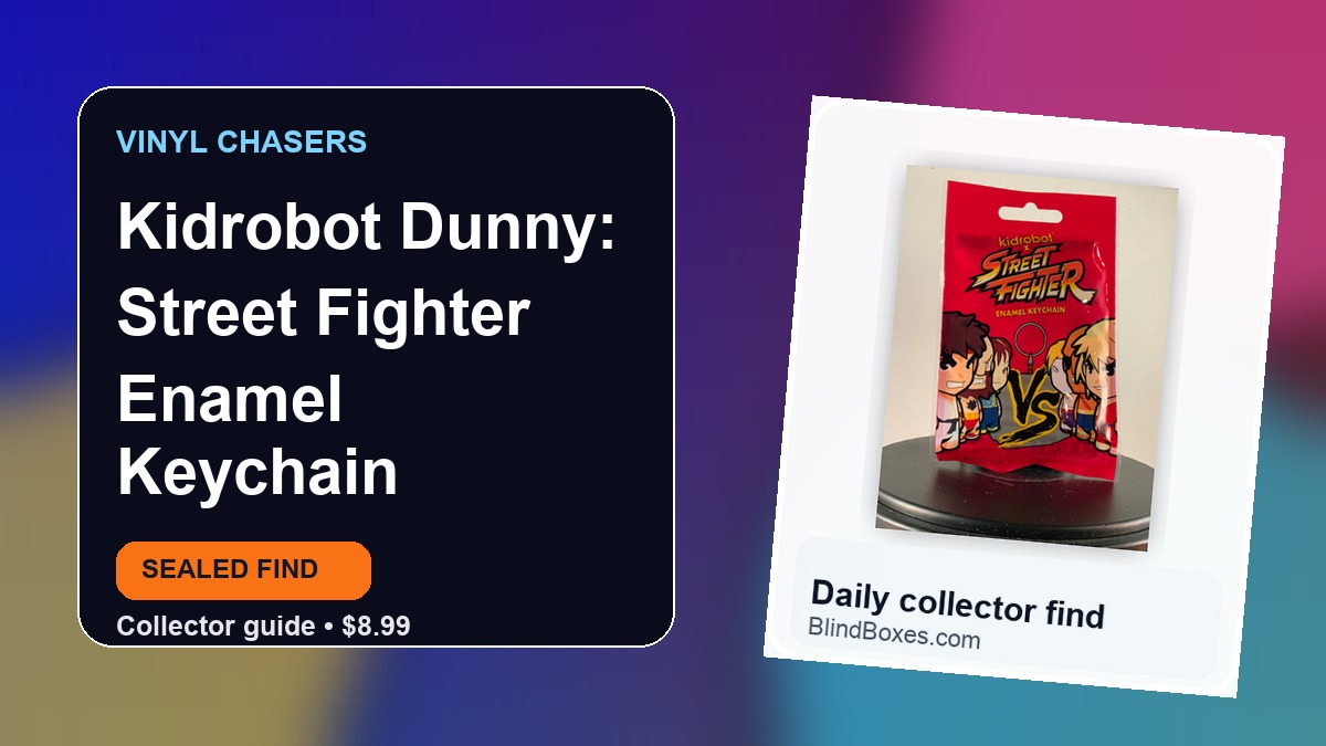Collector guide artwork for Kidrobot Dunny: Street Fighter Enamel Keychain