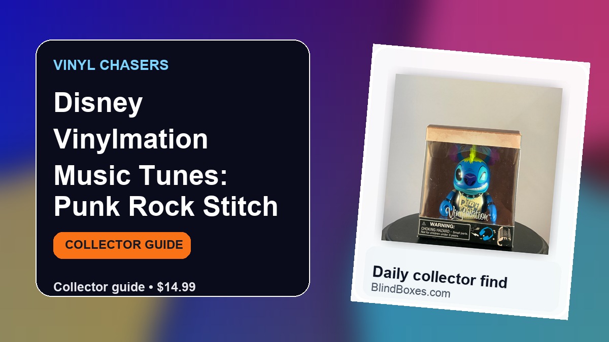 Collector guide artwork for Disney Vinylmation Music Tunes: Punk Rock Stitch