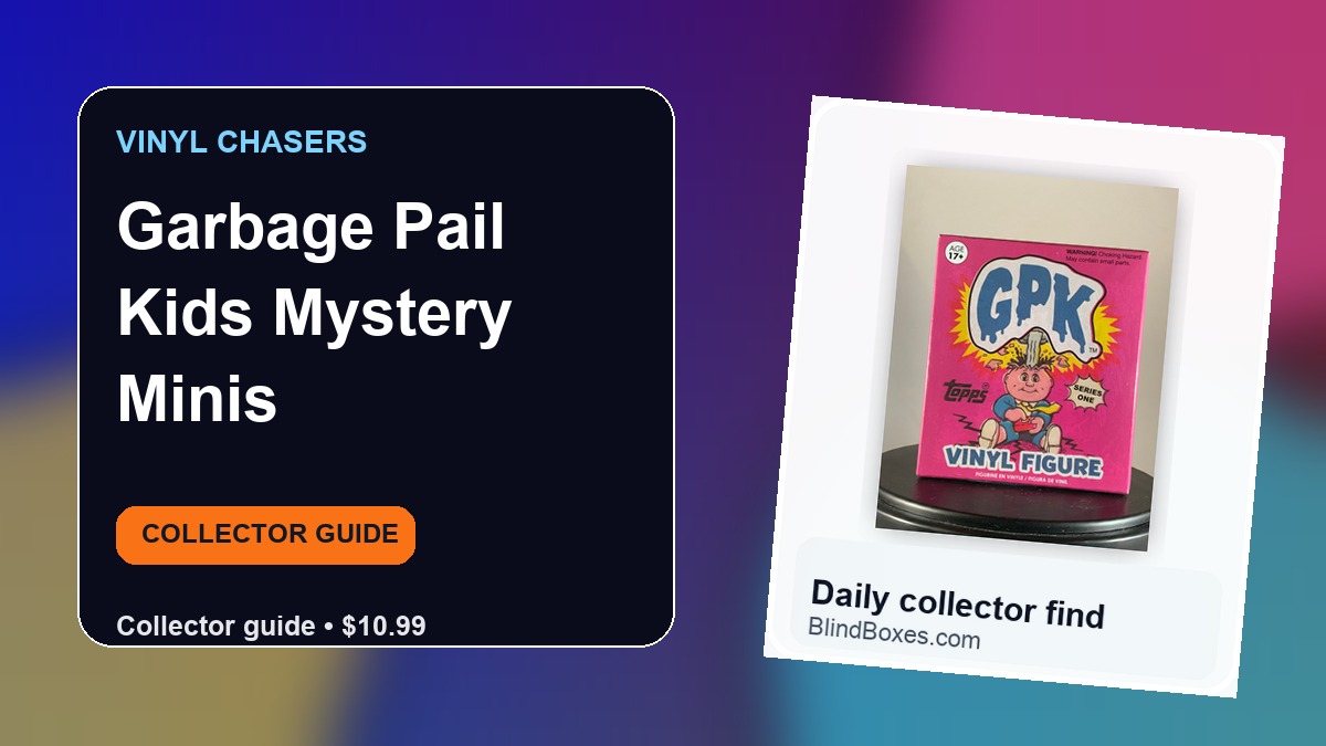 Collector guide artwork for Garbage Pail Kids Mystery Minis