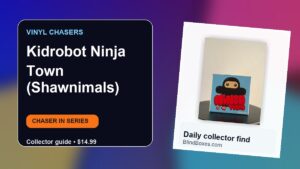 Collector guide artwork for Kidrobot Ninja Town (Shawnimals)