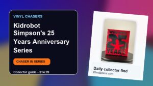 Collector guide artwork for Kidrobot Simpson's 25 Years Anniversary Series