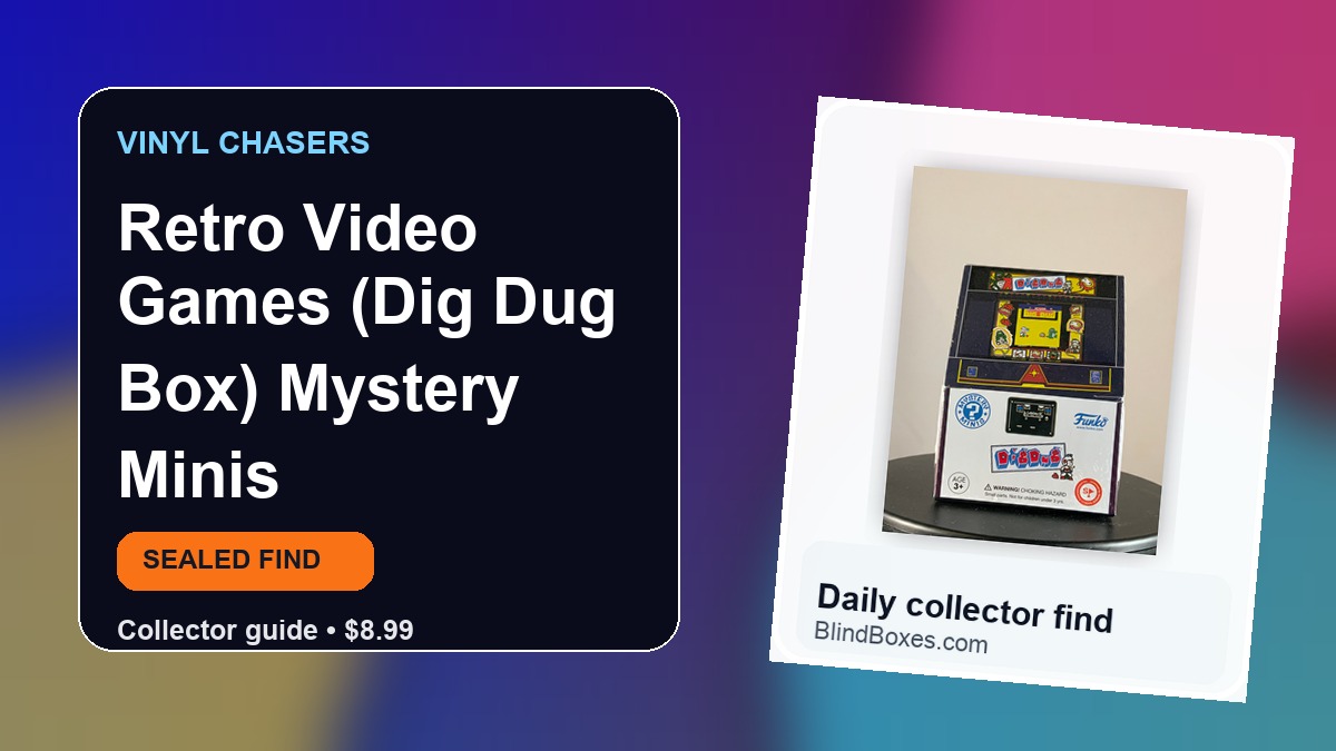 Collector guide artwork for Retro Video Games (Dig Dug Box) Mystery Minis