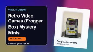 Collector guide artwork for Retro Video Games (Frogger Box) Mystery Minis
