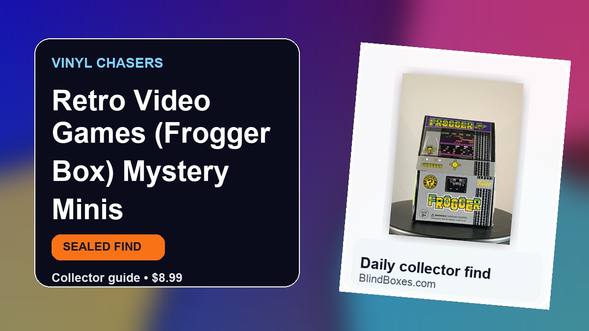 Collector guide artwork for Retro Video Games (Frogger Box) Mystery Minis