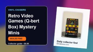 Collector guide artwork for Retro Video Games (Q-bert Box) Mystery Minis