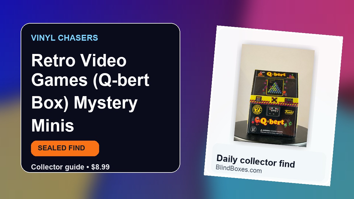 Collector guide artwork for Retro Video Games (Q-bert Box) Mystery Minis