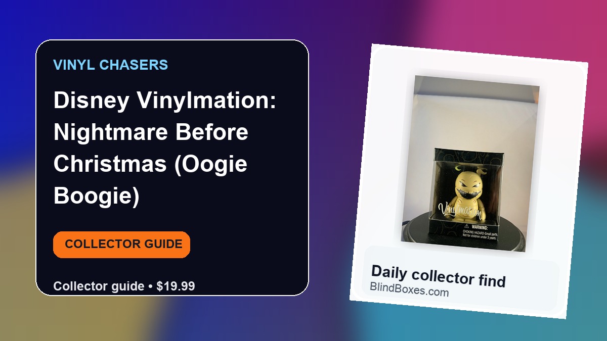 Collector guide artwork for Disney Vinylmation: Nightmare Before Christmas (Oogie Boogie)