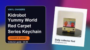 Collector guide artwork for Kidrobot Yummy World Red Carpet Series Keychain